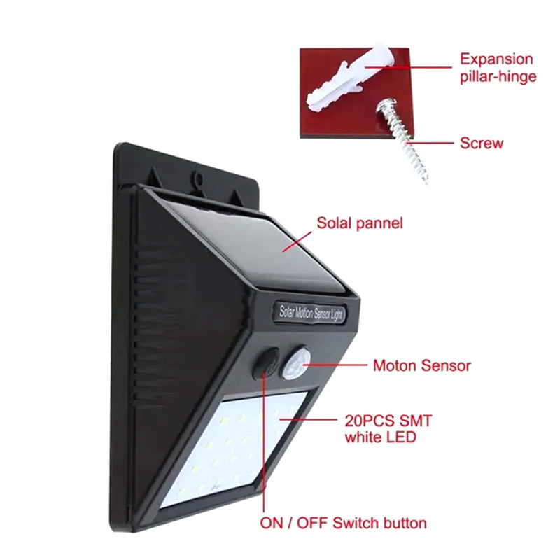 4 Focos Solares 20 Led Con Sensor Movimi - Varietas Chile - Santiago