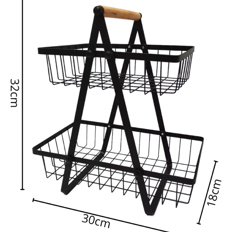 Cesta Metálica De 2 Niveles Frutas Y Mul - Varietas Chile - Santiago