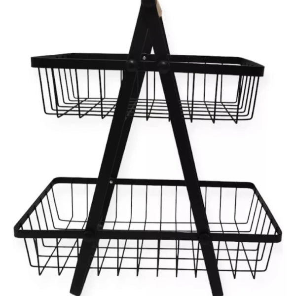 Cesta Metálica De 2 Niveles Frutas Y Mul