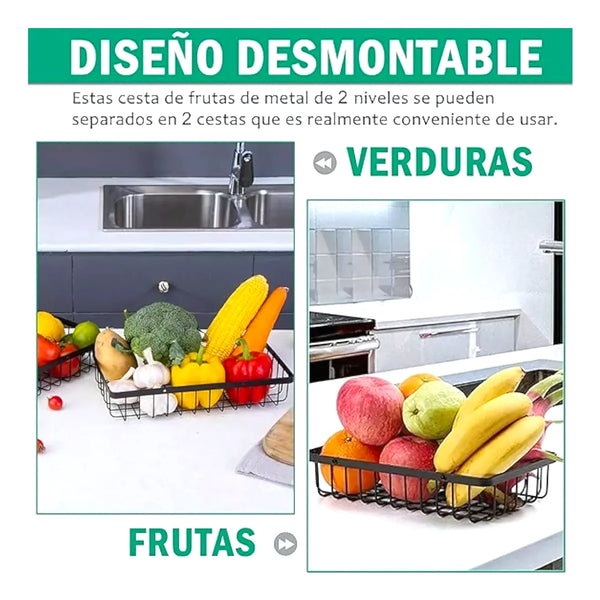 Organizador Frutero Cesta 2 Niveles - Varietas Chile - Santiago