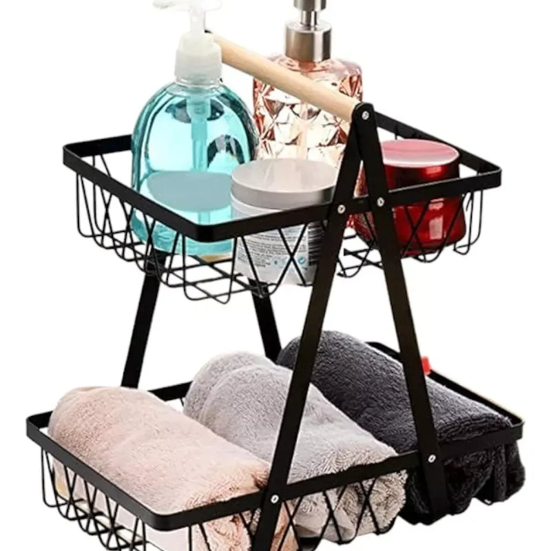 Organizador Frutero Cesta 2 Niveles