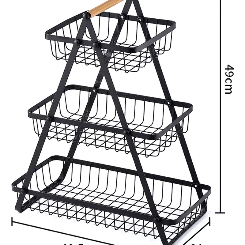 Organizador Frutero Cesta 3 Niveles - Varietas Chile - Santiago