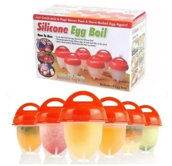 Set 6 De Hervidores Huevos De Silicona
