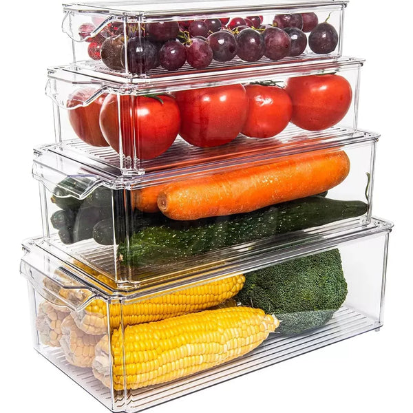 Set 4 Contenedores Con Tapas Xl