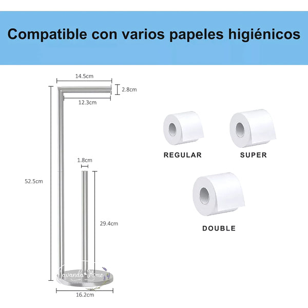 Soporte Papel Higiénico Premium Plateado - Varietas Chile - Santiago