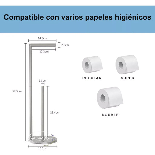 Soporte Papel Higiénico Premium Negro