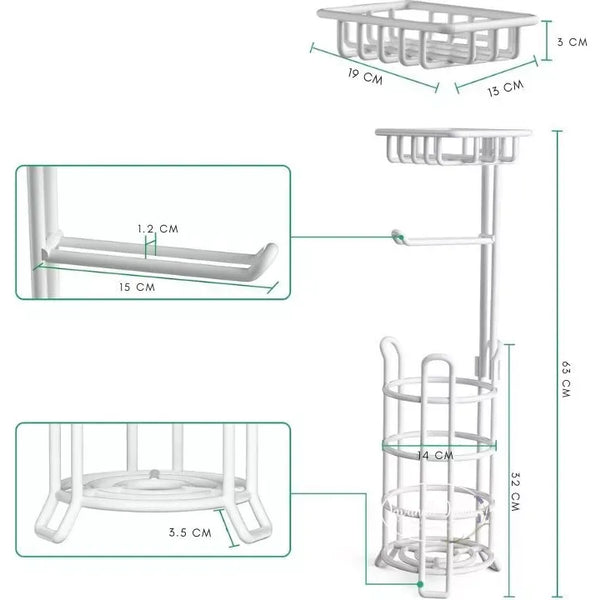 Soporte De Papel Confort Con Base Blanco