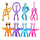 Set 12 Jirafas Tubo Extensible Y Ventosa