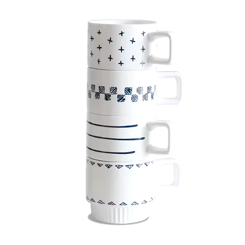 Set 4 Tazas Oficina Hogar Con Base - Varietas Chile - Santiago