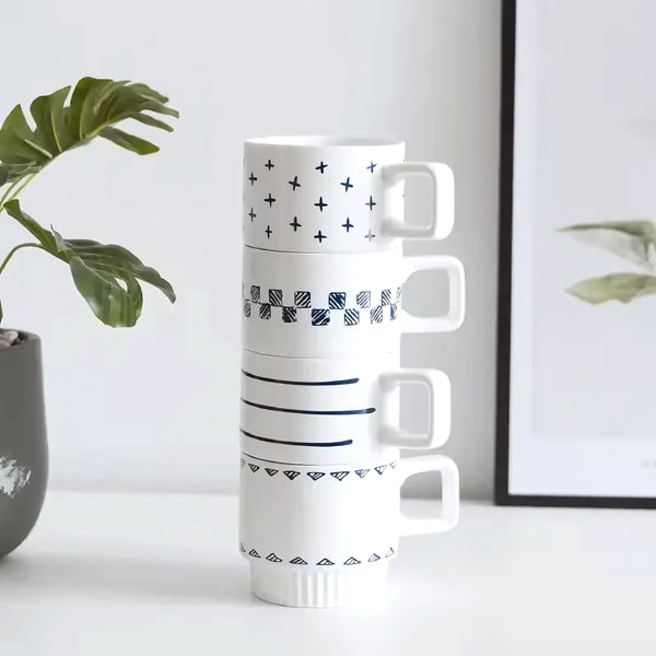 Set 4 Tazas Oficina Hogar Con Base - Varietas Chile - Santiago