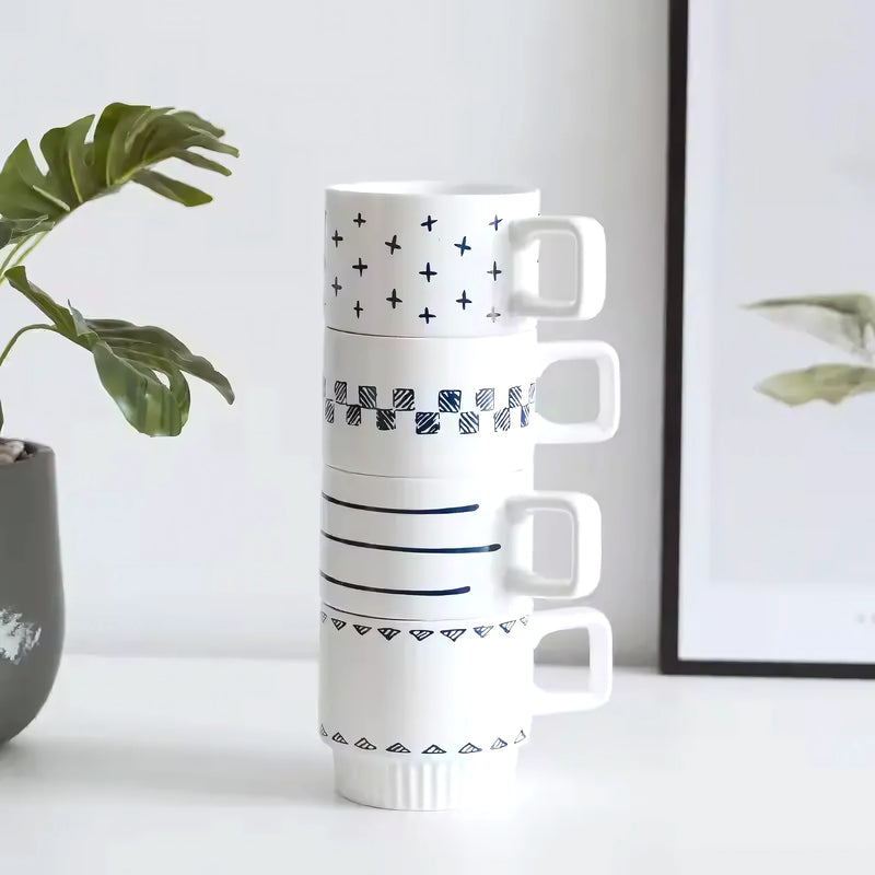 Set 4 Tazas Oficina Hogar Con Base - Varietas Chile - Santiago