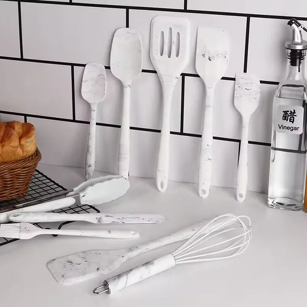 Set 10 Utensilios De Cocina Silicona