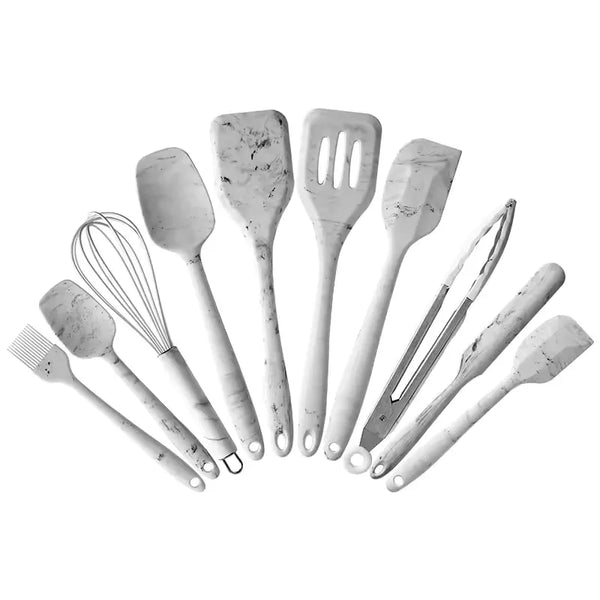 Set 10 Utensilios De Cocina Silicona