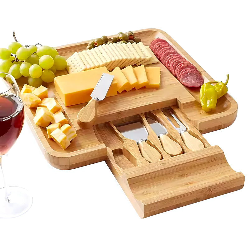 Tabla Para Quesos De Madera Bambú 4 Ac - Varietas Chile - Santiago