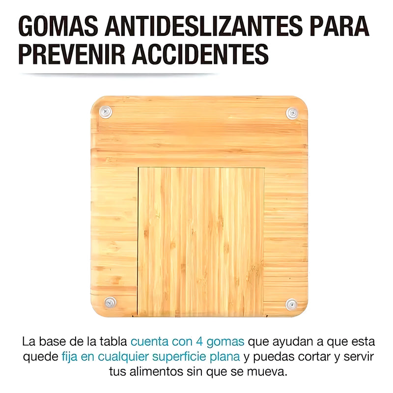 Tabla Para Quesos De Madera Bambú 4 Ac - Varietas Chile - Santiago