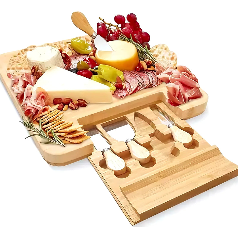 Tabla Para Quesos De Madera Bambú 4 Ac - Varietas Chile - Santiago