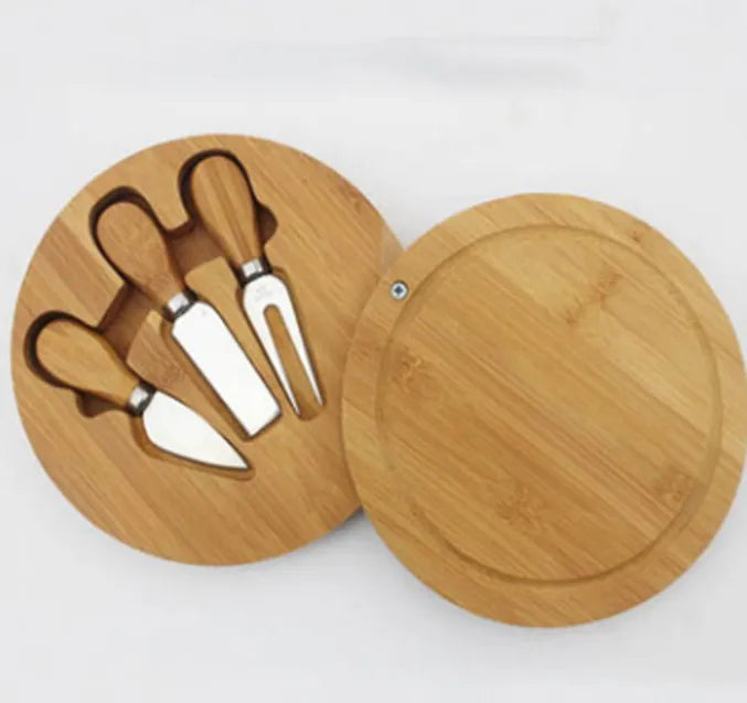 Tabla De Queso 25Cm Bambu 3 Accesorios