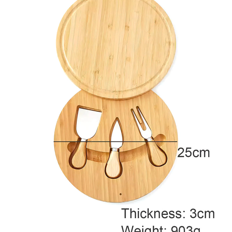 Tabla De Queso 25Cm Bambu 3 Accesorios - Varietas Chile - Santiago