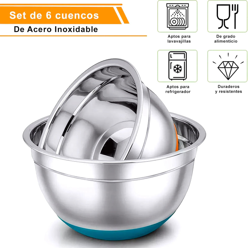 Set 7 Bowls De Cocina Acero Inoxidable - Varietas Chile - Santiago