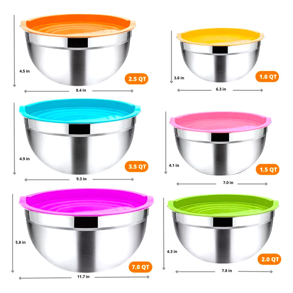 Set 7 Bowls De Cocina Acero Inoxidable - Varietas Chile - Santiago