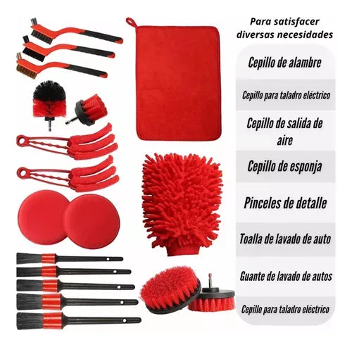 Limpieza Automóvil Kit Detailing 18 Pcs