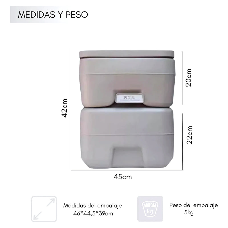 Baño Químico Portátil 20 Litros Camping - Varietas Chile - Santiago