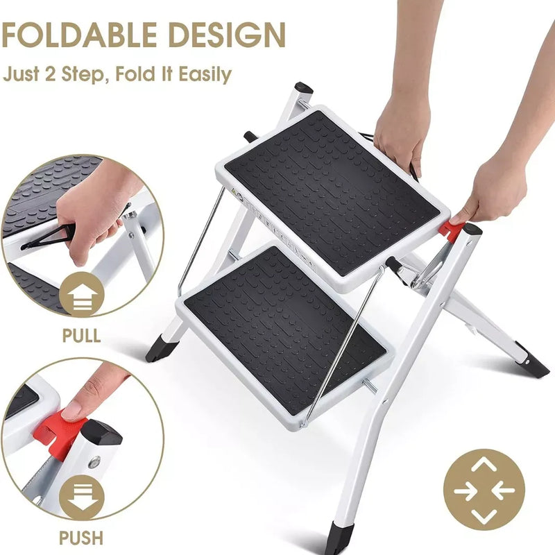 Escalera Multiuso Plegable 2 Peldaños