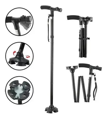 Bastón Ortopédico Retractil Plegable