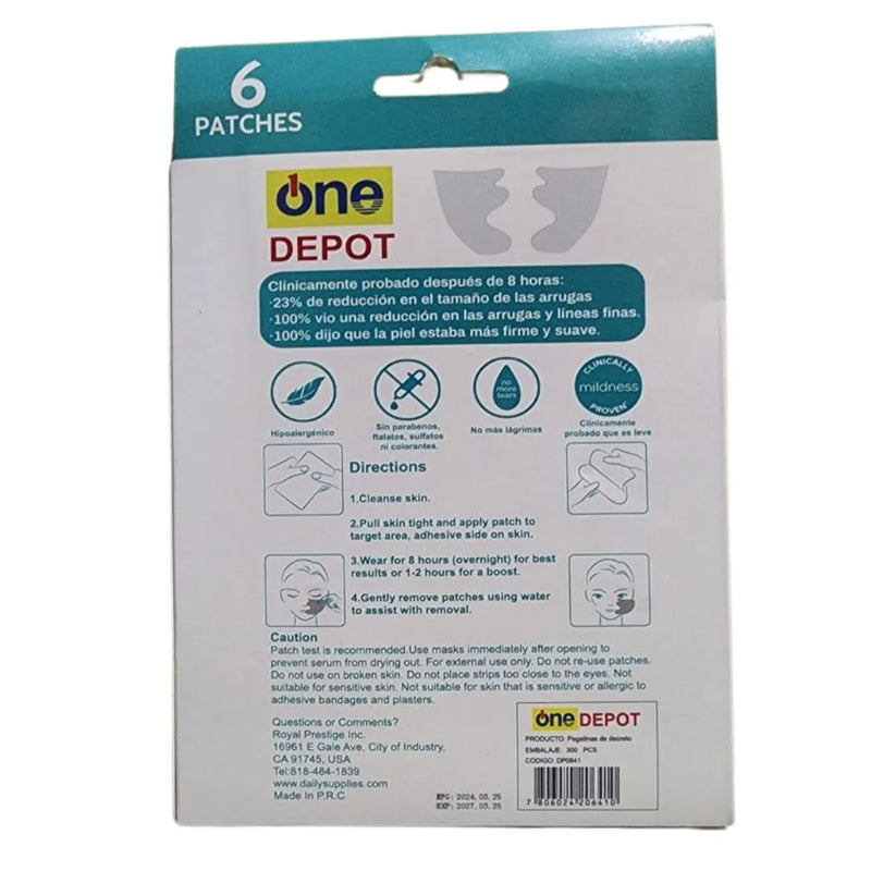 Parche Antiarrugas Gel Mejilla 6 Parches