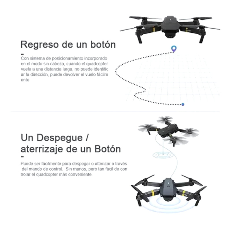 Dron Plegable Con Cámara Wifi Hd Fpv - Varietas Chile - Santiago