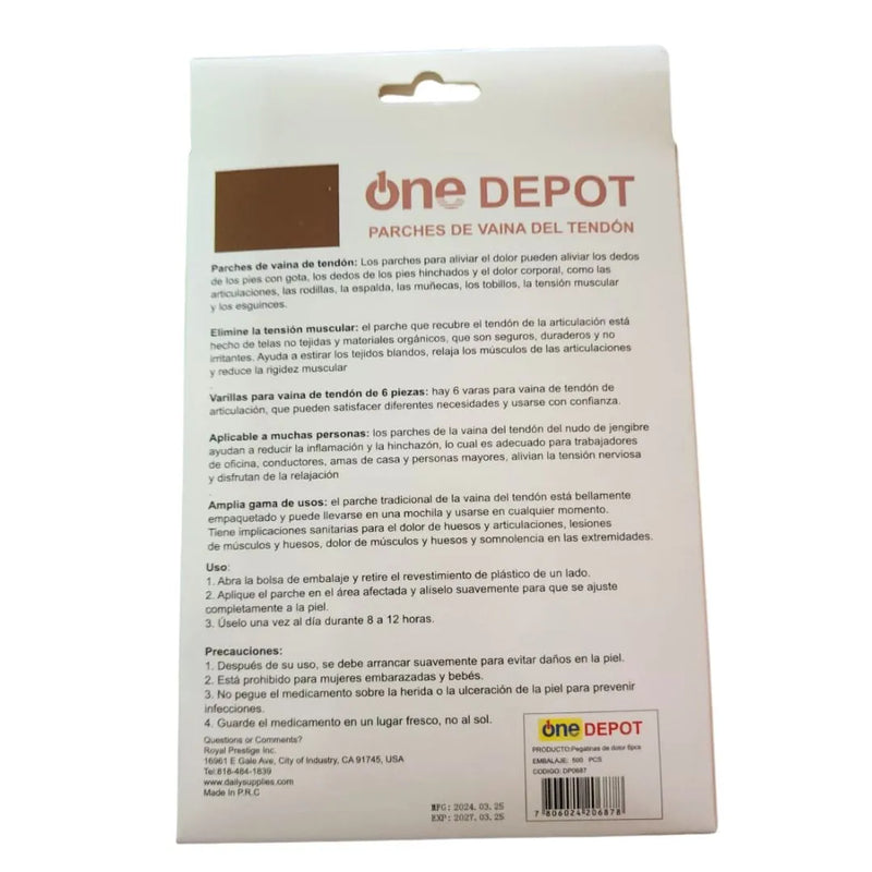 Parches Dolor Tendonitis Muñeca Tendones