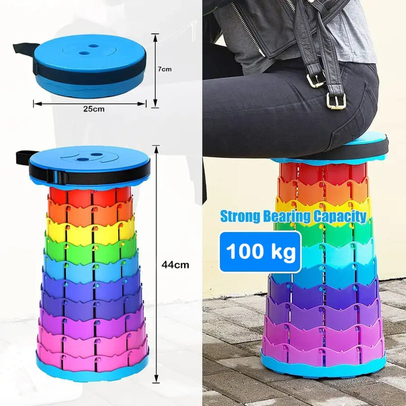 Silla Taburete Retráctil Portátil