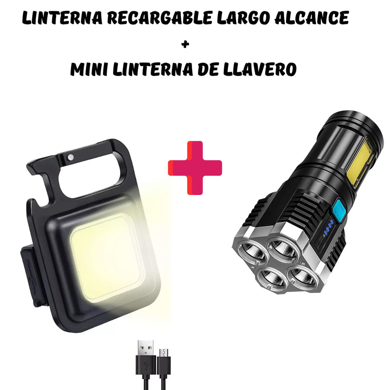 Linterna Recargable Linterna Llavero
