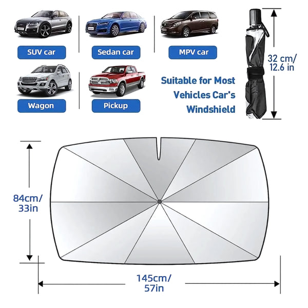 Suncar Pro Parasol Plegable Para Auto - Varietas Chile - Santiago