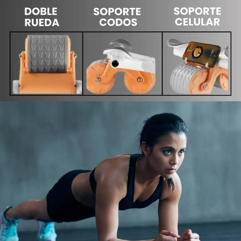 Rueda Abdominal Soporte Con Auto Rebote