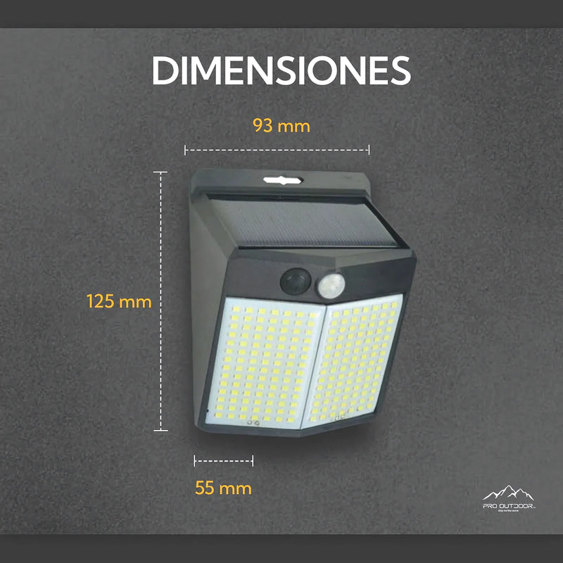 Pack 4 Aplique 196 Led Solar Contra Agua - Varietas Chile - Santiago