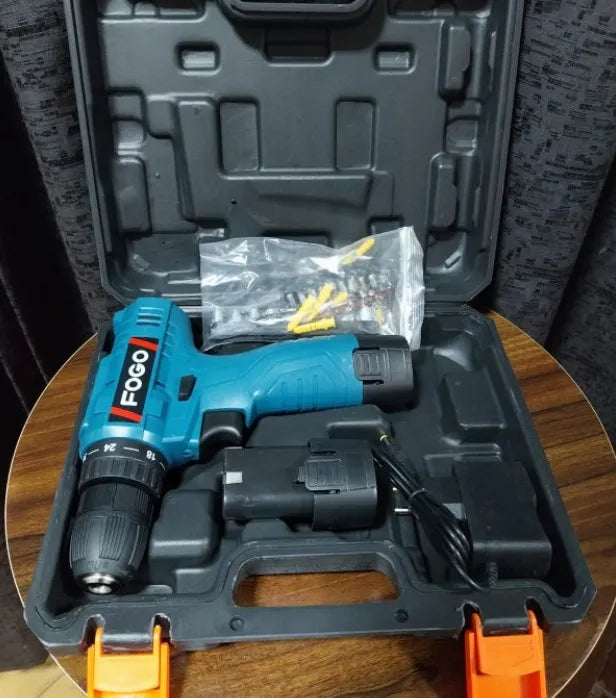 Taladro Inalanbrico Fogo Azul 2 Baterias