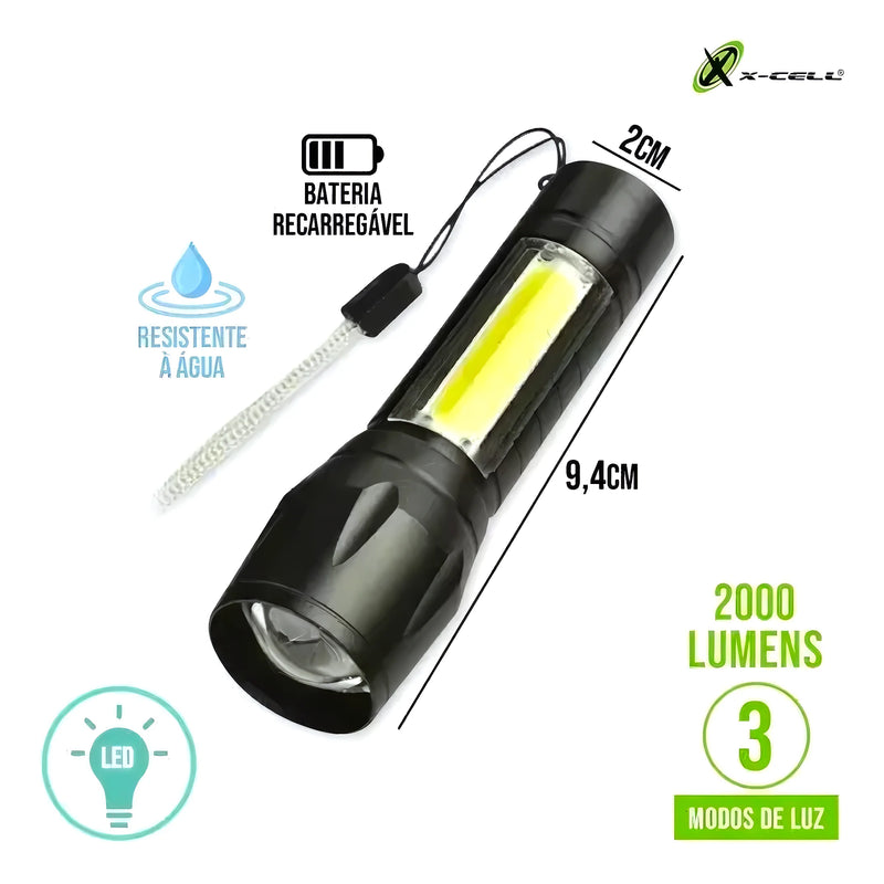 Mini Linterna Led De Mano Recargable Usb - Varietas Chile - Santiago