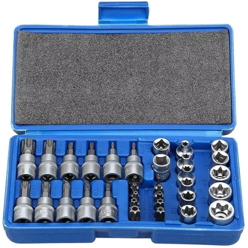 Caja Dados Extractor De Tuercas 34 Pcs