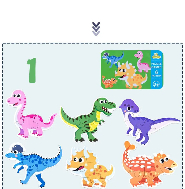 Puzzle Rompecabezas Montessori 3D Dinosa