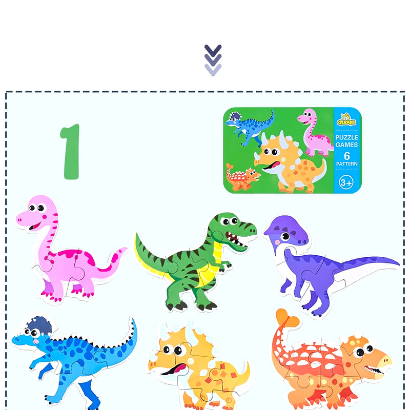 Puzzle Rompecabezas Montessori 3D Dinosa - Varietas Chile - Santiago