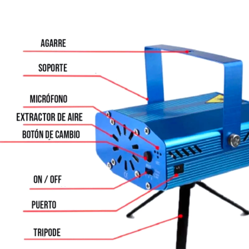 Proyector Laser Mini Luces Fiesta - Varietas Chile - Santiago