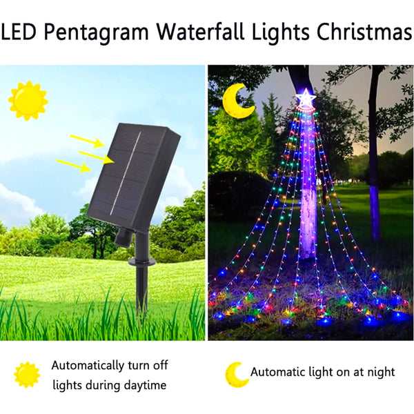 Luces De Navidad Cascada Solar - Varietas Chile - Santiago