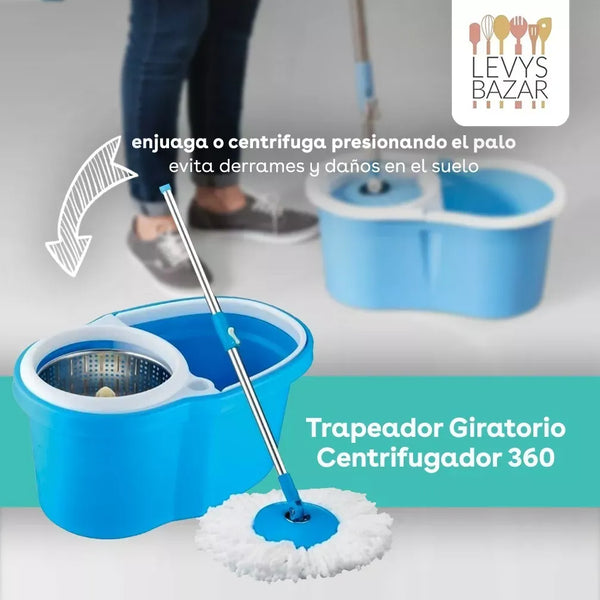 Mopa Giratoria Auto Exprimible Balde