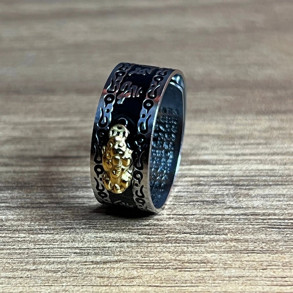 Anillo Feng Shui Acero Inoxidable 2X1