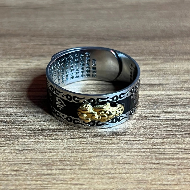 Anillo Feng Shui Acero Inoxidable 2X1