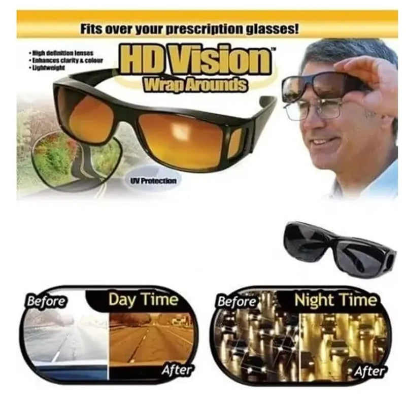 2 Lentes Gafas Sol Hd Vision Dia Noche