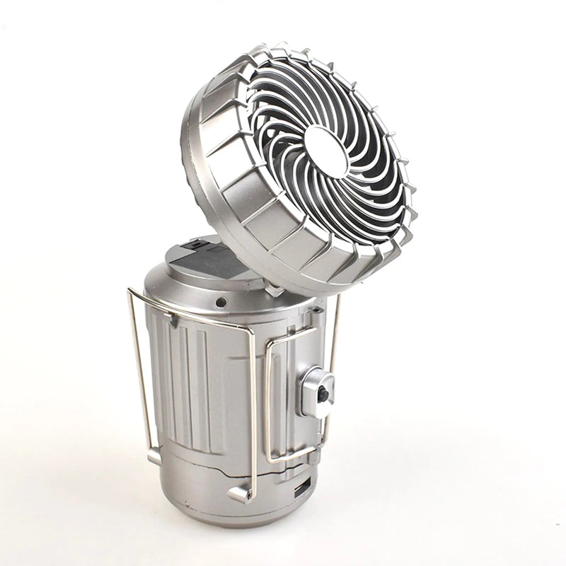 Linterna Carga Solar Usb Ventilador