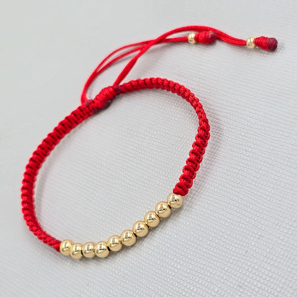 Brazalete Macramé Rojo