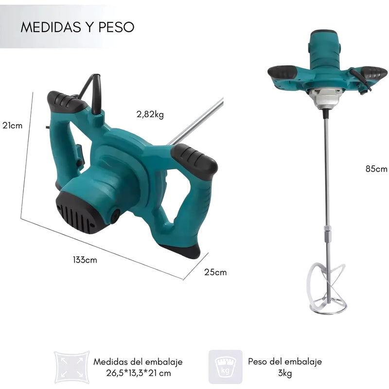 Mezclador Pintura Cemento 220V 960W - Varietas Chile - Santiago